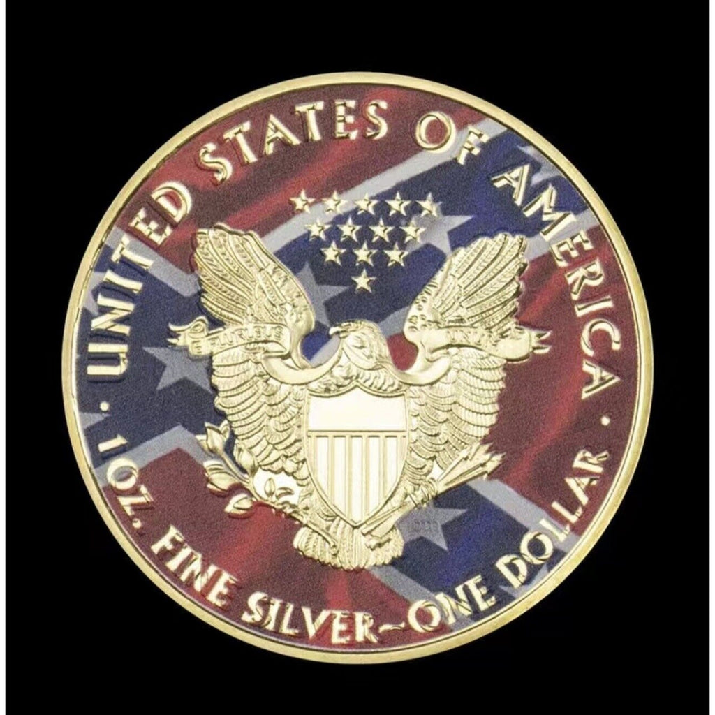 Statue Of Liberty Walking Golden Coin, Souvenir Coin, Challenge Coin New