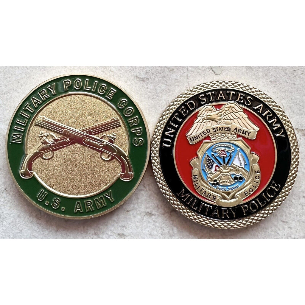 2 pcs US ARMY MILITARY POLICE Challenge Coin