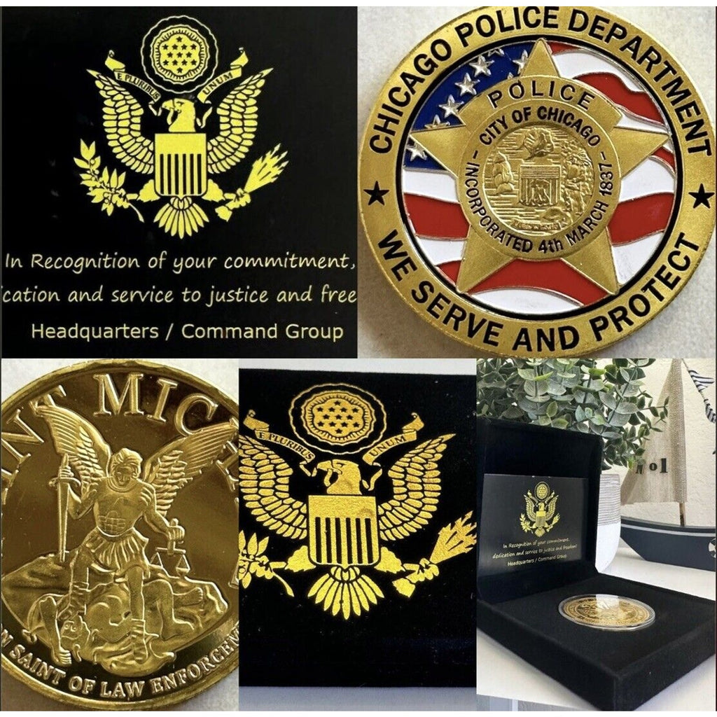 Chicago Police Department Challenge Coin - We Serve And Protect USA