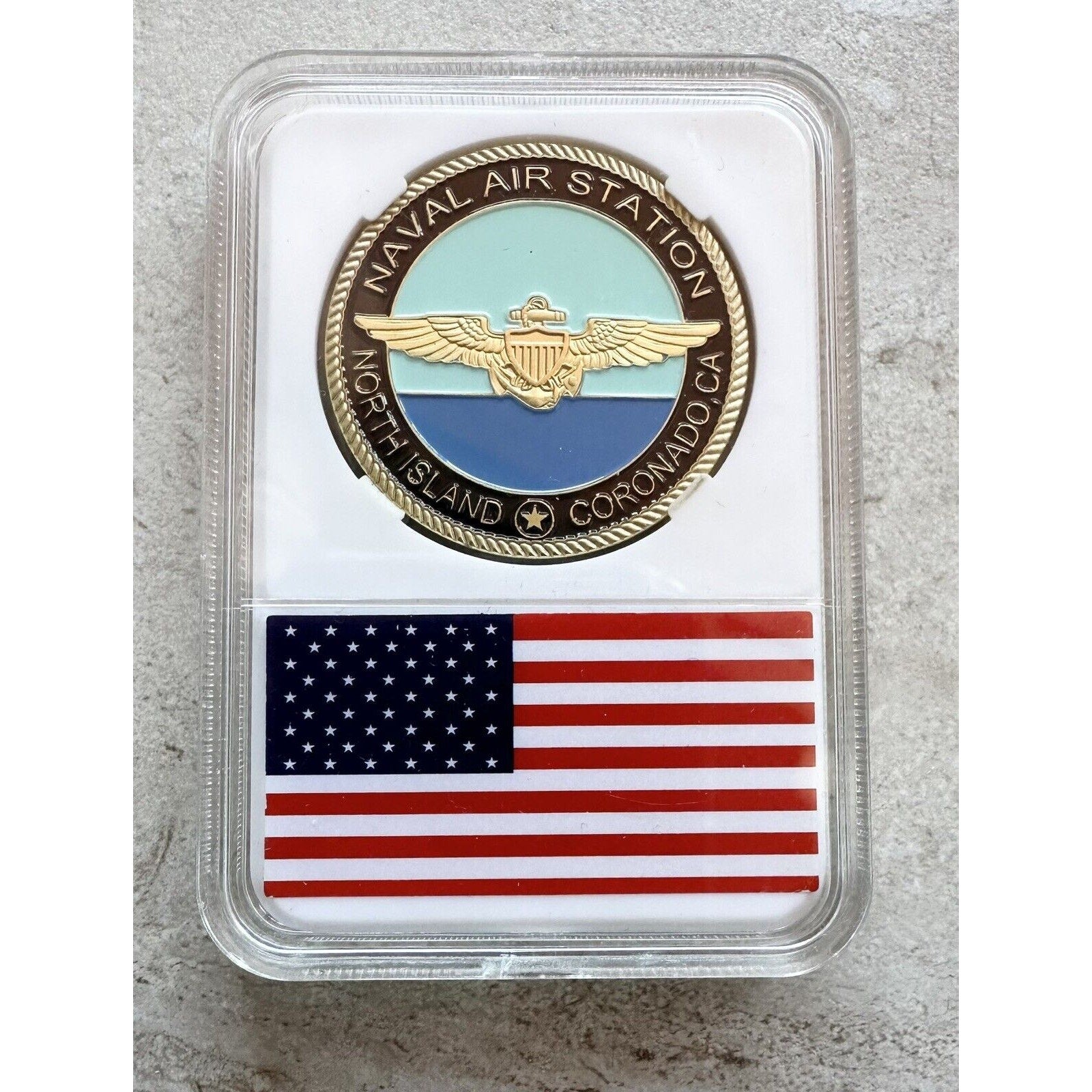 USN NAVL AVIATION CORONADO (NBC) NORTH ISLAND CA CHALLENGE COIN With Case