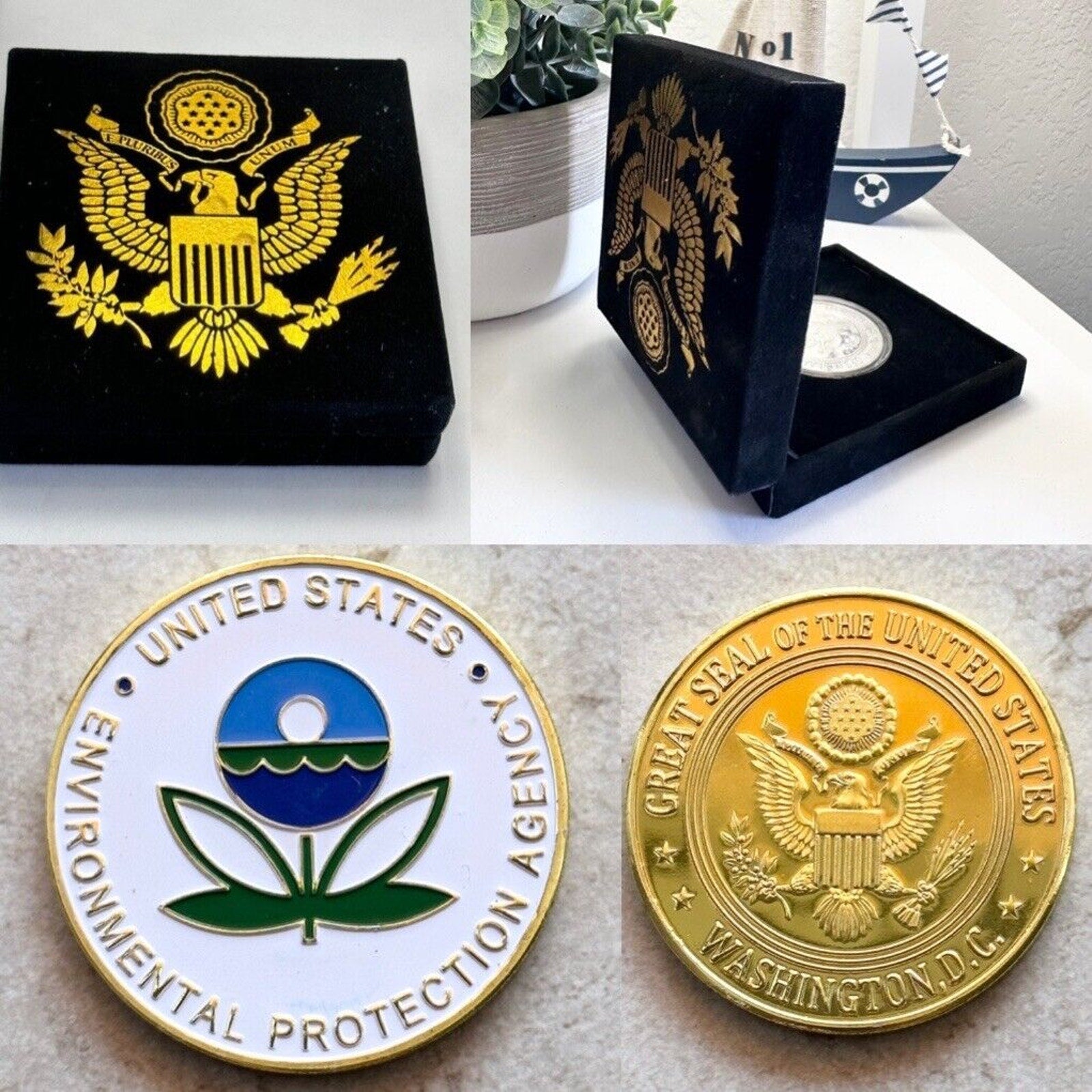 ENVIRONMENTAL PROTECTION AGENCY (EPA) Challenge Coin With Velvet Case