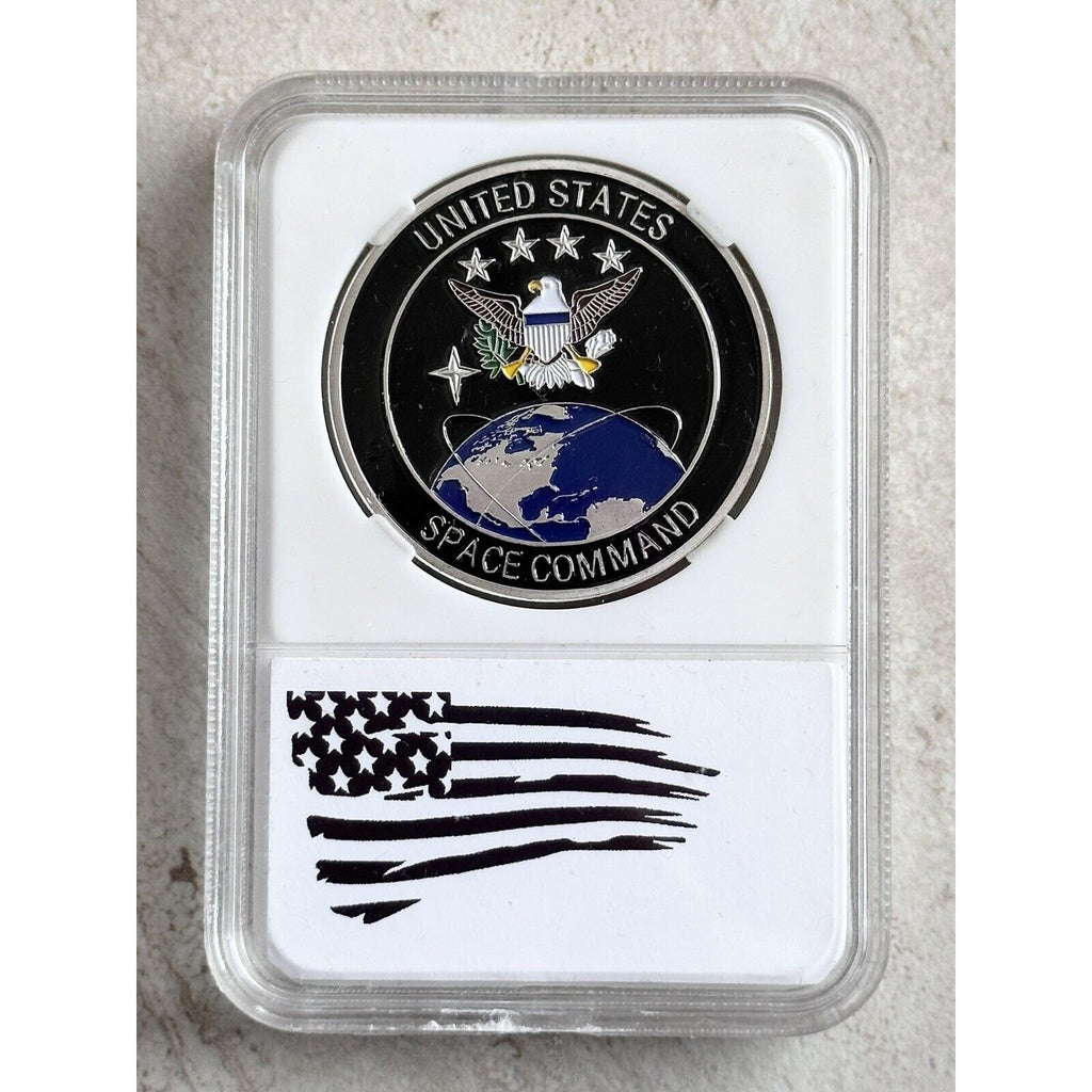 AIR FORCE SPACE Command Challenge Coin with Case