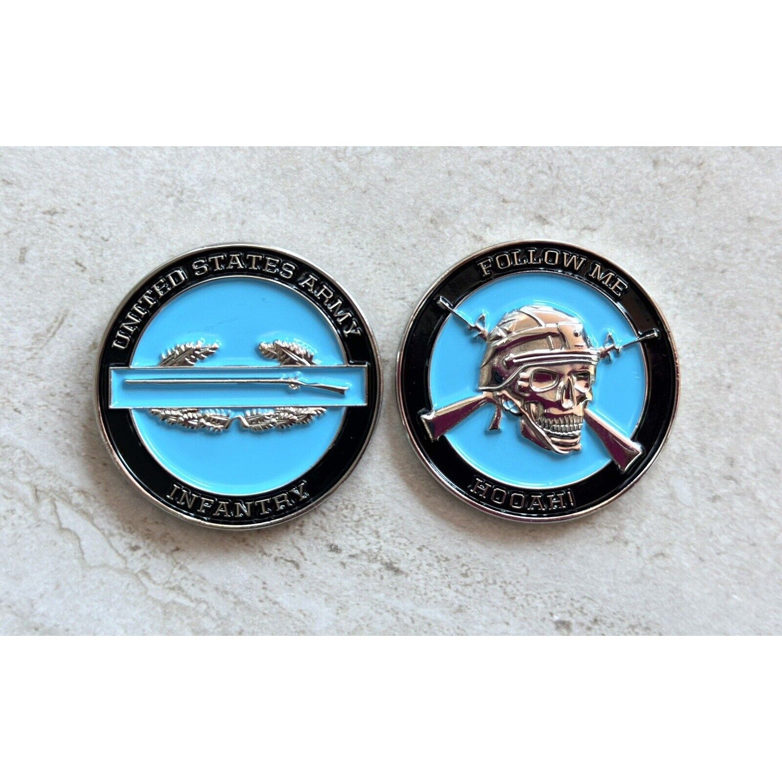 US Army Challenge Coin Army Combat Infantry Coin with velvet presentation box