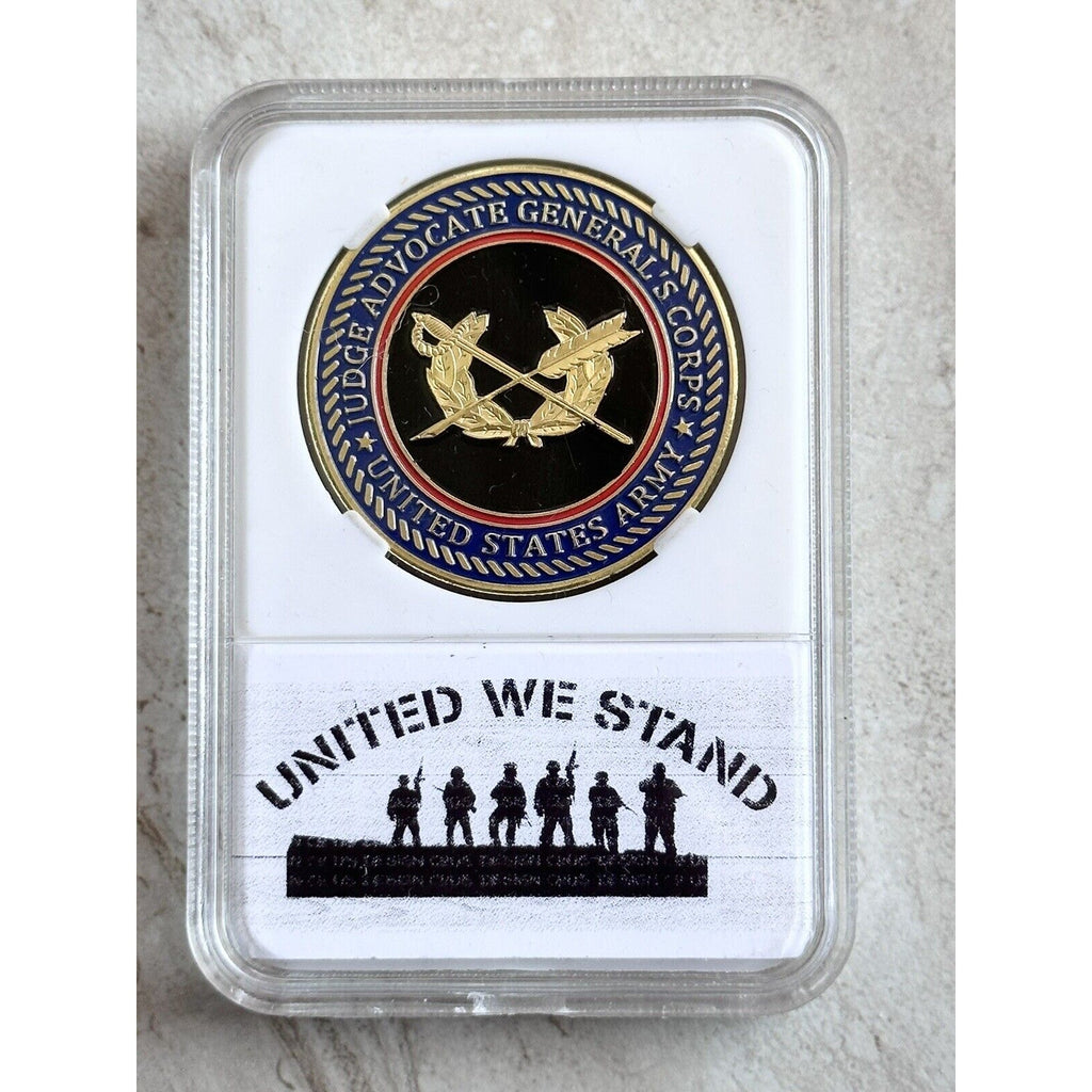 US ARMY (JAG) JUDGE ADVOCATE GENERAL'S CORPS Challenge Coin With Case