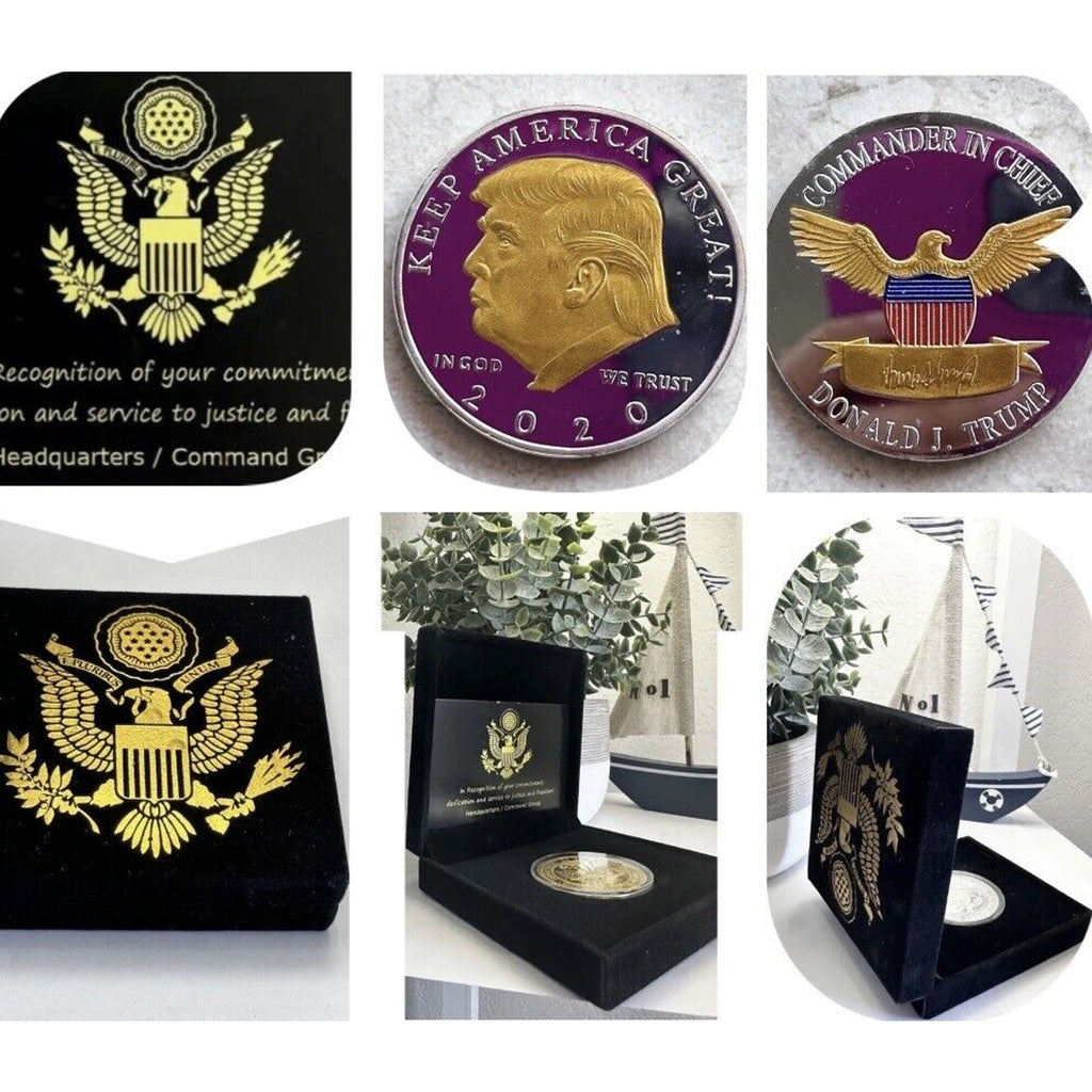 2020 Gold and Silver Plated President Trump Coin USA