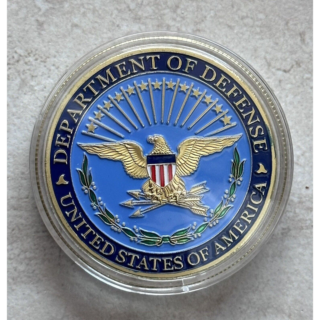 United States Department of Defense Challenge Coin With Case