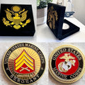 NEW USMC U.S. Marine Corps Sergeant Challenge Coin with velvet case.