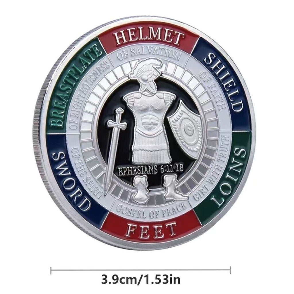 New Put On the Whole Armor Of God Commemorative Challenge Collection Coin Silver
