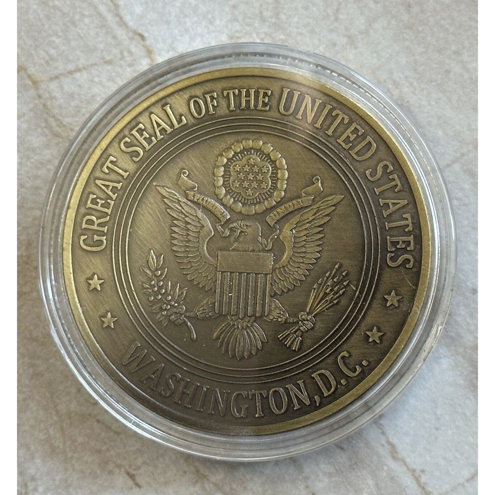 FBI Challenge Coin Federal Bureau Of Investigation United States DOJ-With Box