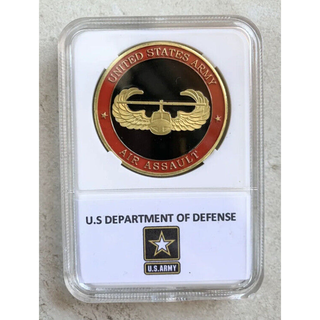 ARMY AIR ASSAULT US Army Challenge Coin USA with case. Fast Shipping! New!