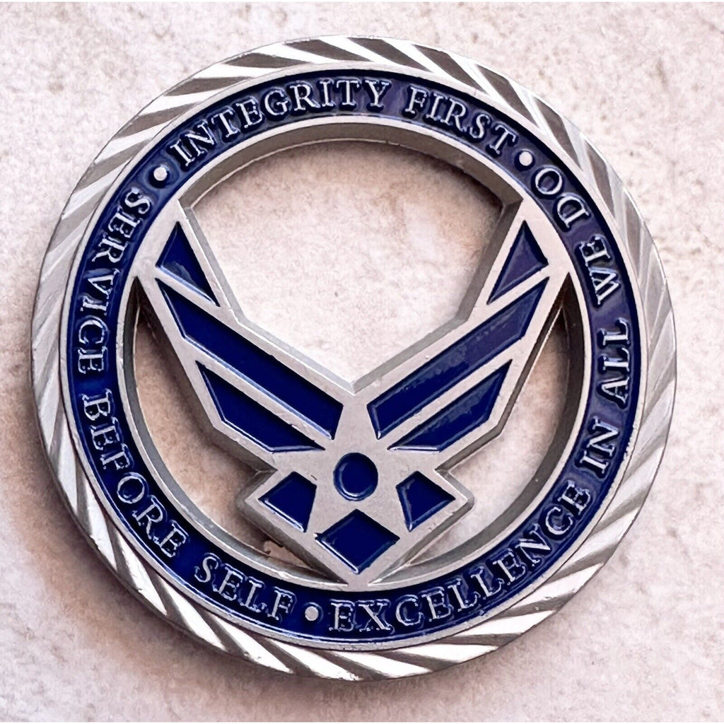USAF Service Before Self Challenge Coin -Core Values-Excellence In All-Integrity