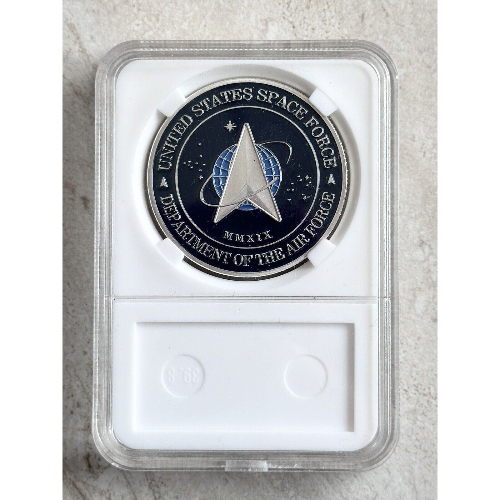 AIR FORCE SPACE Command Challenge Coin with Case