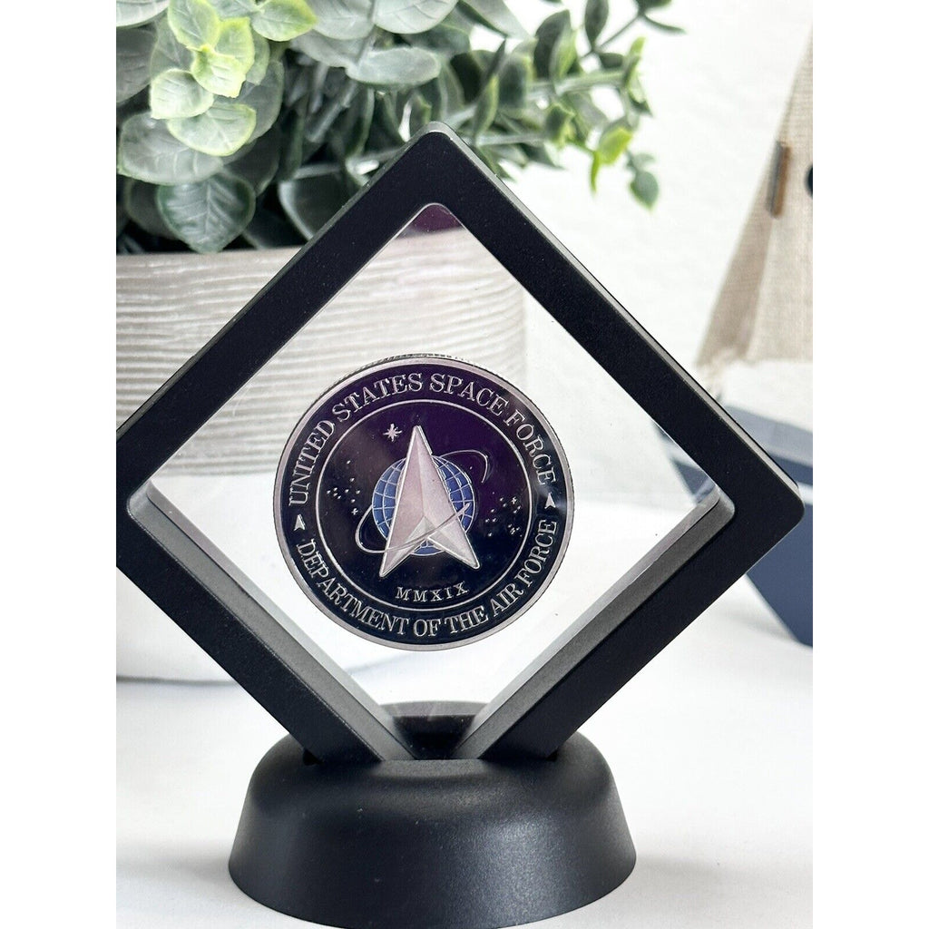 Space Force Space Command Logo Challenge Coin With 3d Display Case