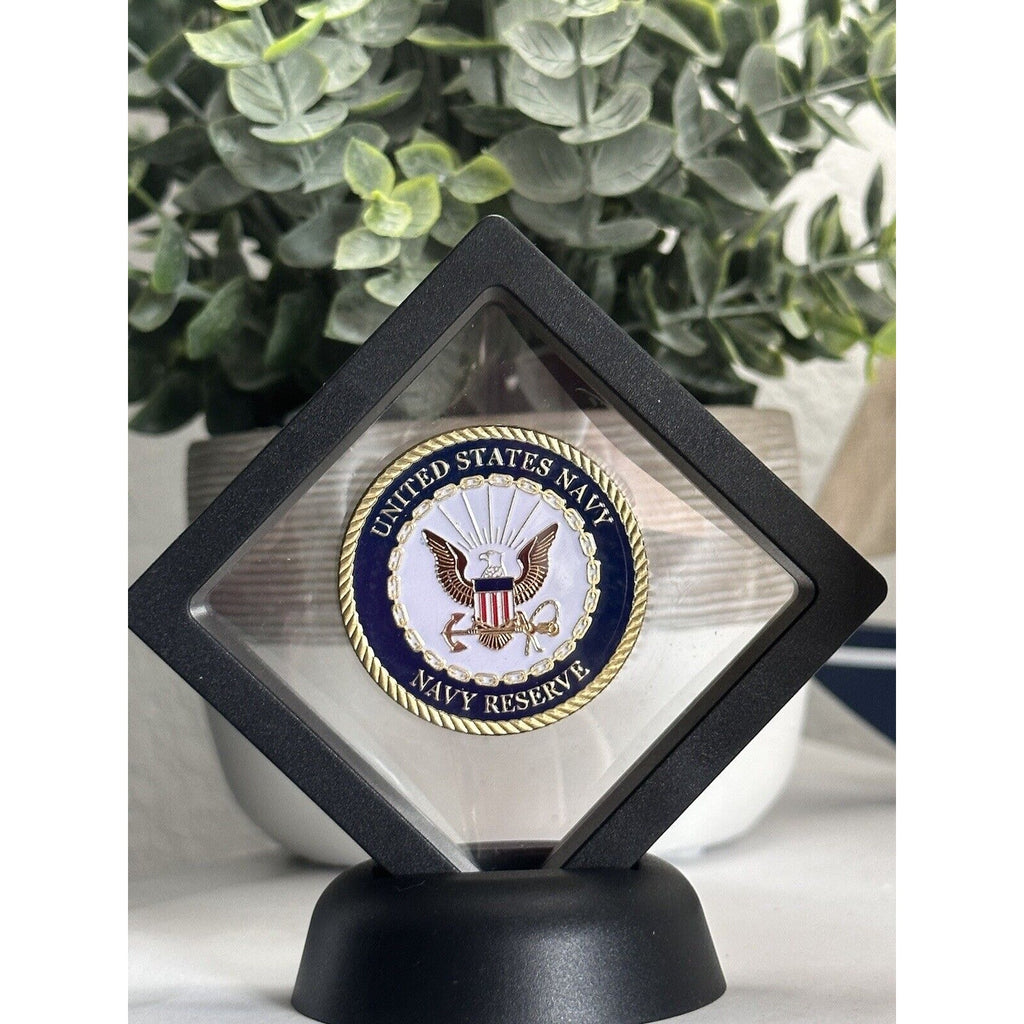 Navy Reserve Service CHALLENGE COIN USN-US Navy New With 3D Display Case