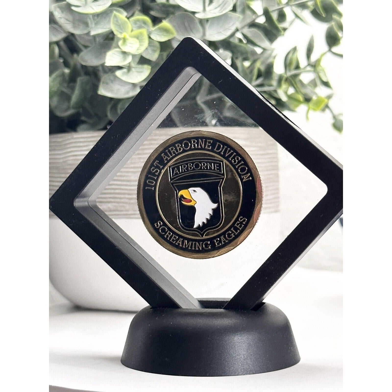 US ARMY 101st Airborne Challenge Coin With 3D Display Case