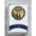 US ARMY SPECIAL FORCES DE OPPRESSO LIBER CHALLENGE COIN With Case