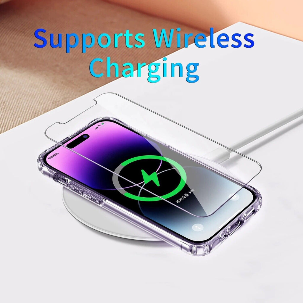 7in1 Sturdy Clear Case Kit w 2 Tempered Glass /2 Lens Protectors 2 clean + Box