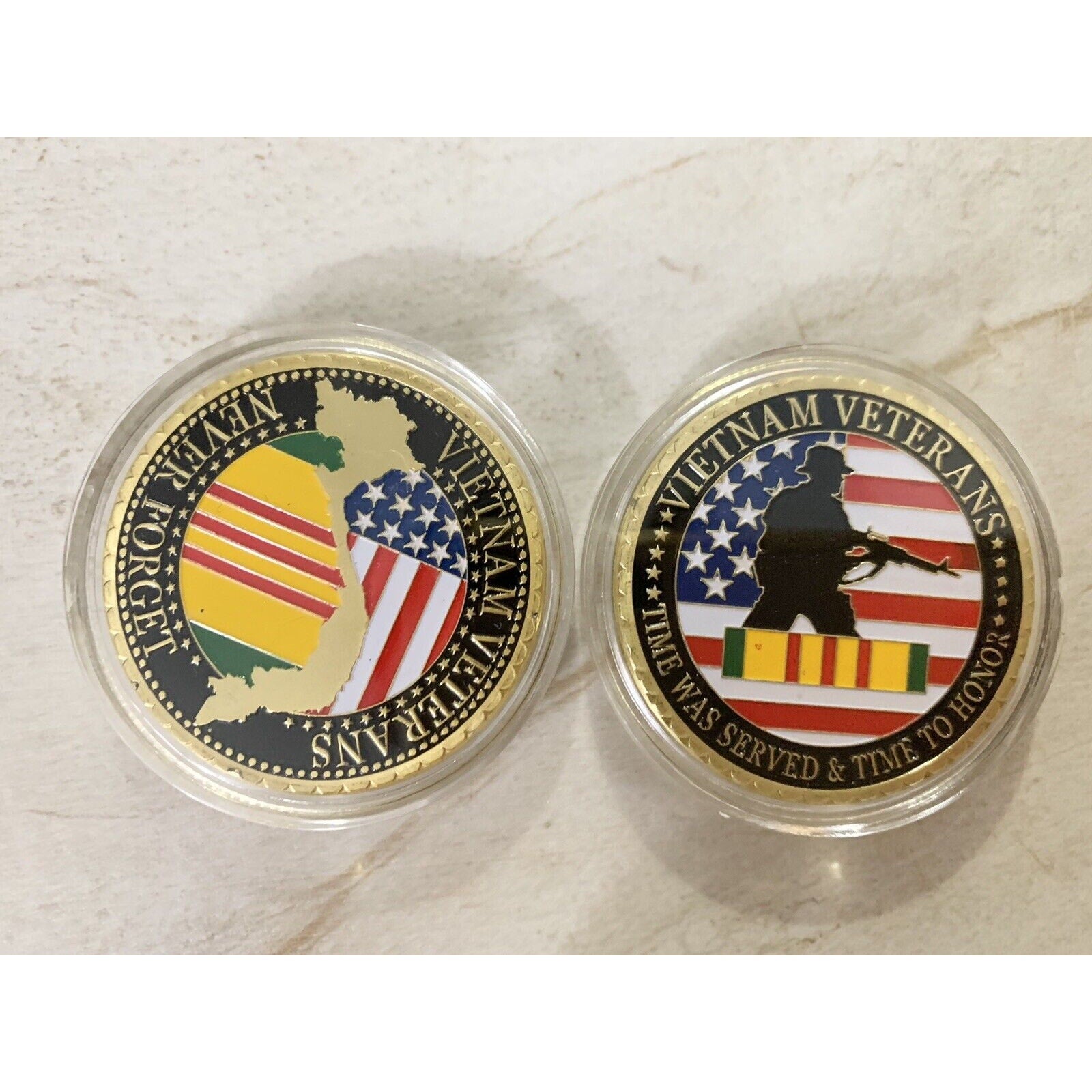 VIETNAM VETERANS *NEVER FORGET* Challenge Coin