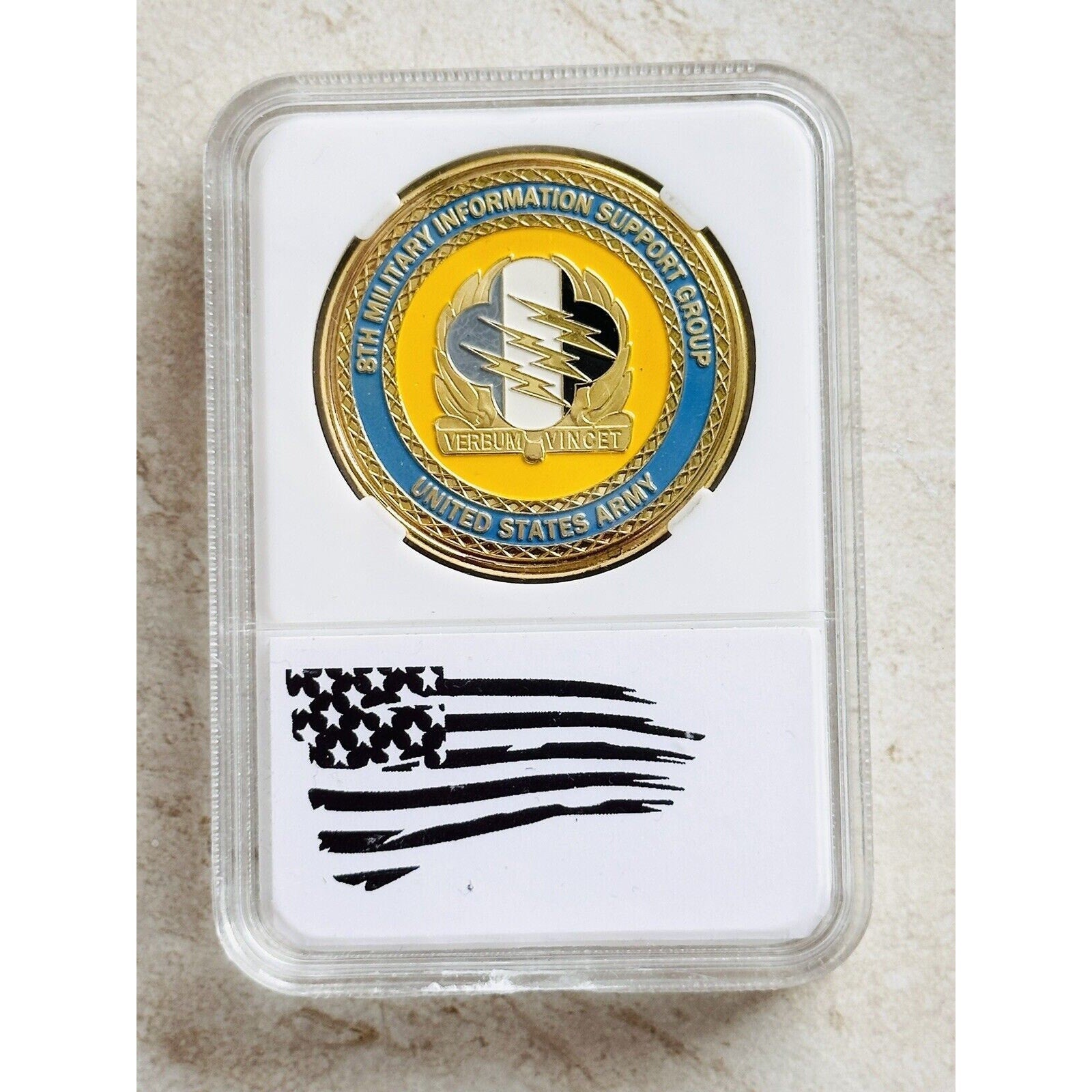 UNITED STATES ARMY Challenge Coin 8TH MILITARY INFORMATION SUPPORT GROUP