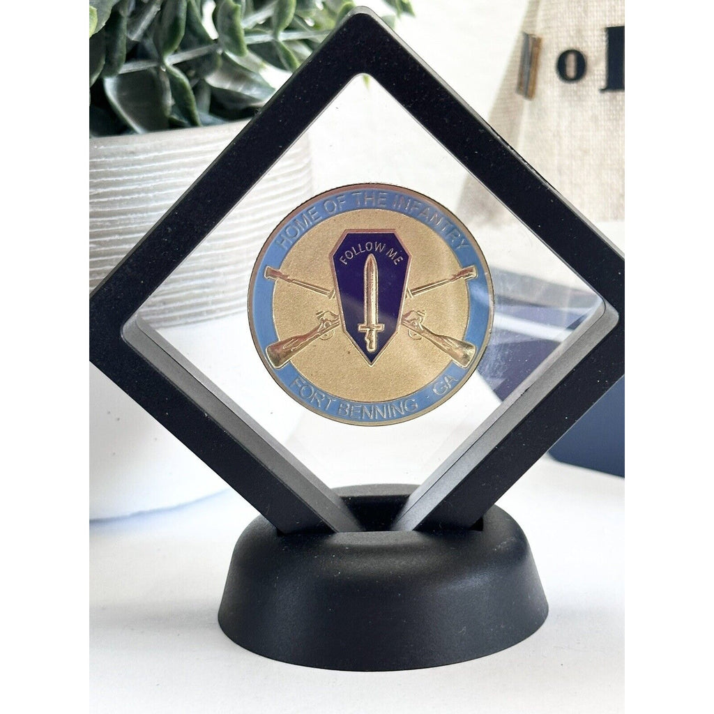 HOME OF THE INFANTRY FORT BENNING GA CHALLENGE COIN With 3D Display Case
