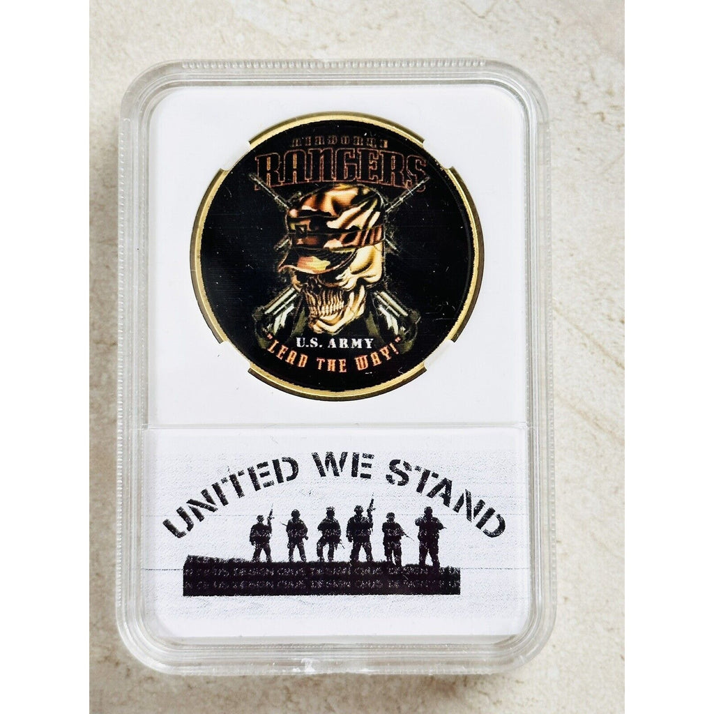 RANGERS Challenge Coin -US Army Rangers Lead The Way-w/ Case