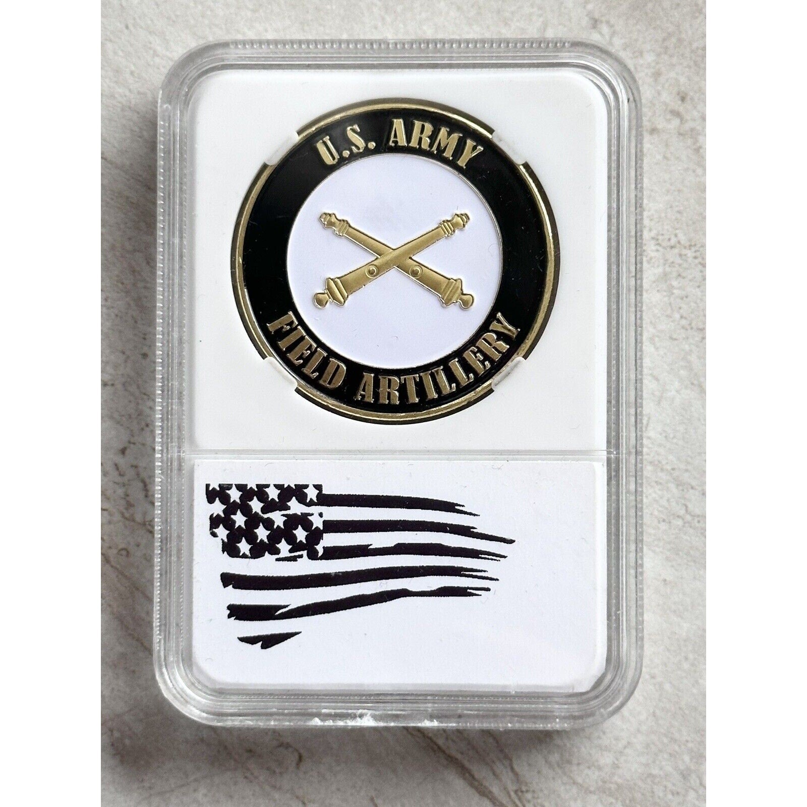 U S ARMY Field Artillery Challenge Coin Military Queen Of Battle With Case