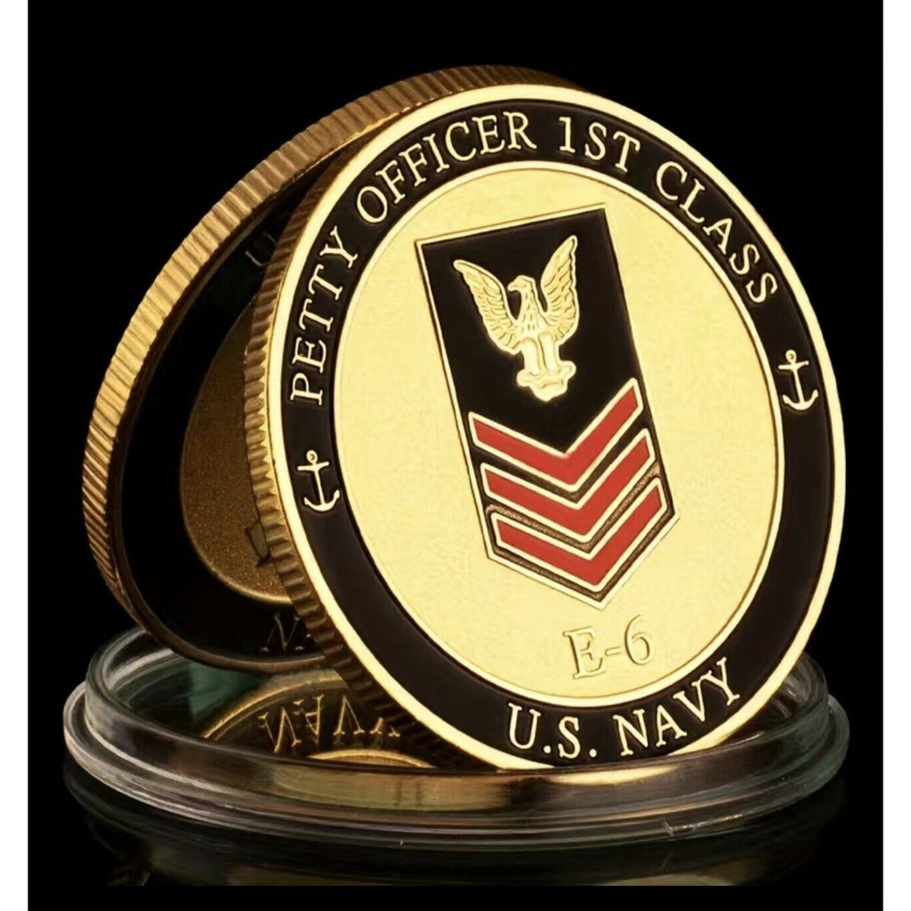 U.S. NAVY COIN: E6 PETTY OFFICER FIRST CLASS