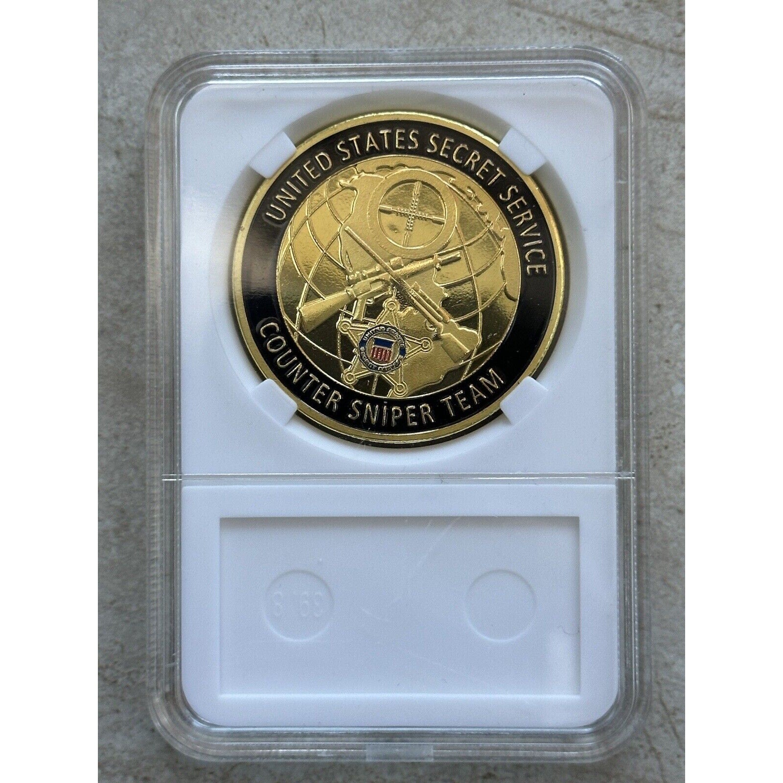United States Secret Service Counter Sniper Team Challenge Coin W Case Fast Ship