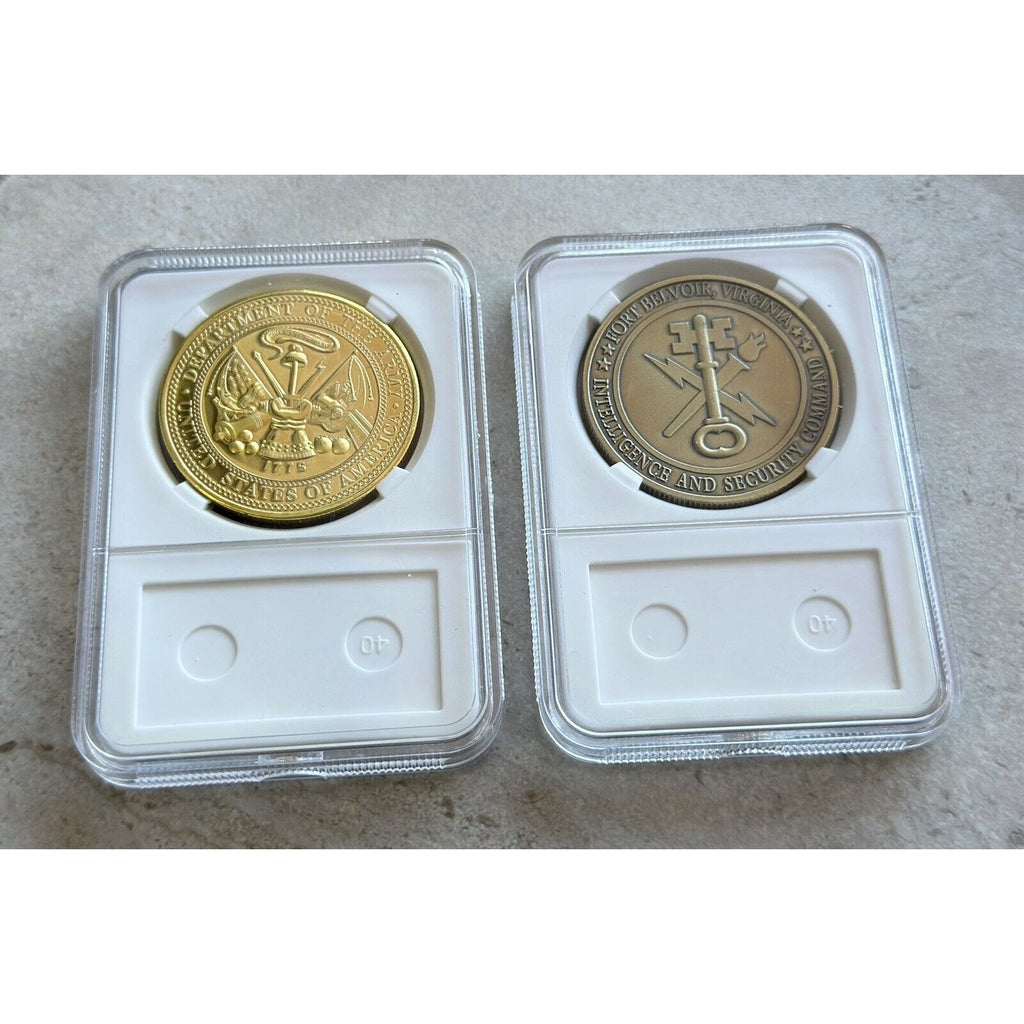 2PCS US Army MI Branch Military And Counterintelligence Special Agent coin US