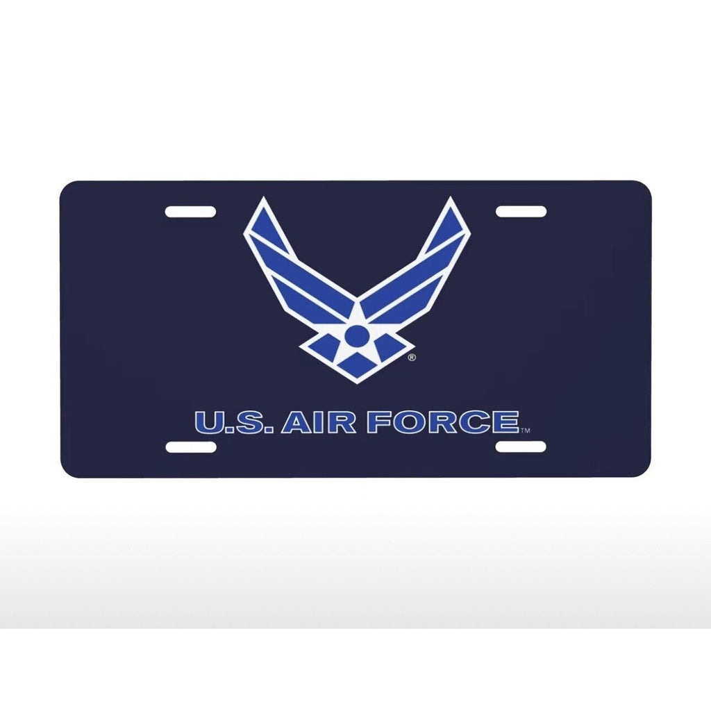 US Air Force Logo License Plate, Aluminum Novelty License Plate Car Tag, 6 X 12