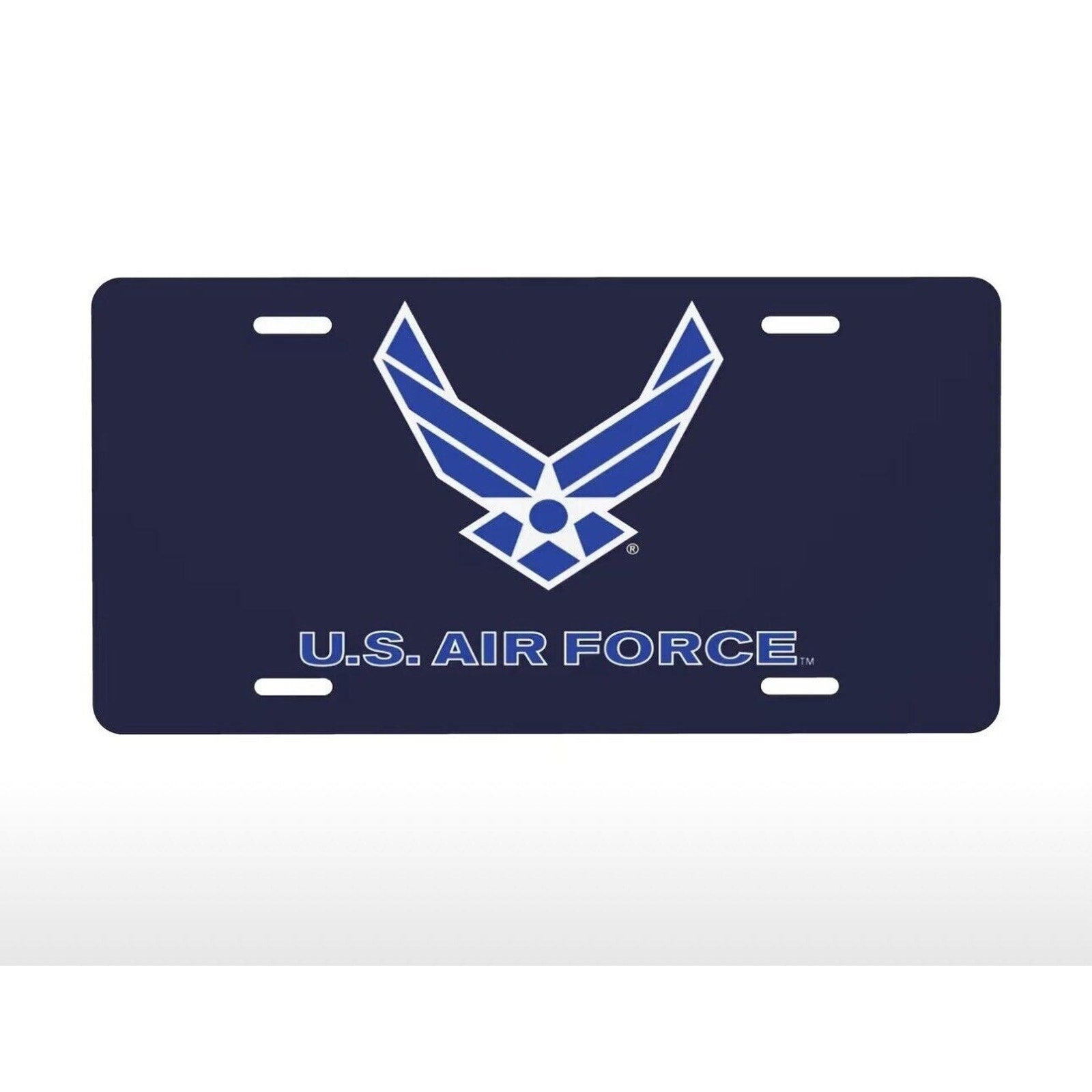 US Air Force Logo License Plate, Aluminum Novelty License Plate Car Tag, 6 X 12