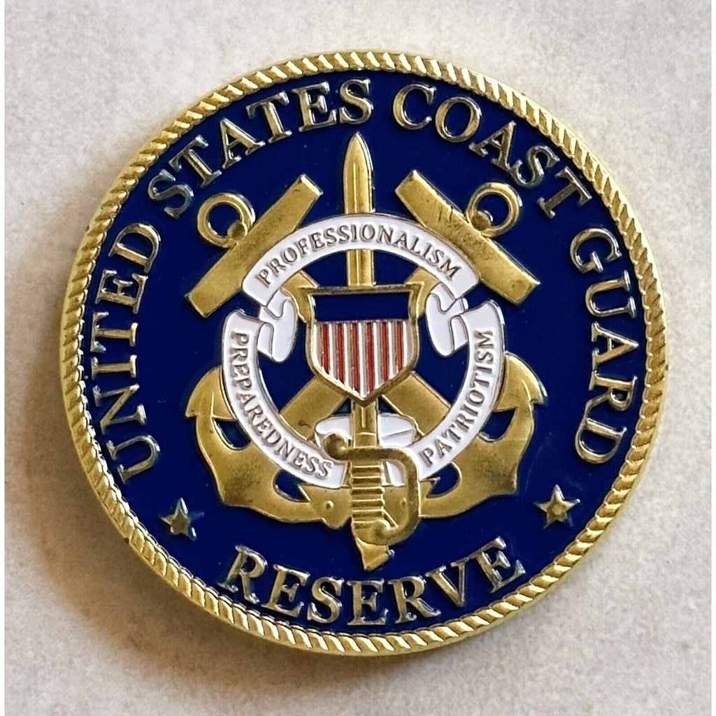 Coast Guard RESERVE Challenge Coin USCG-US Coast Guard Come With Velvet Case