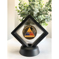 3D Floating Display US ARMY 1st ARMORED DIVISION "OLD IRONSIDES" Challenge Coin!