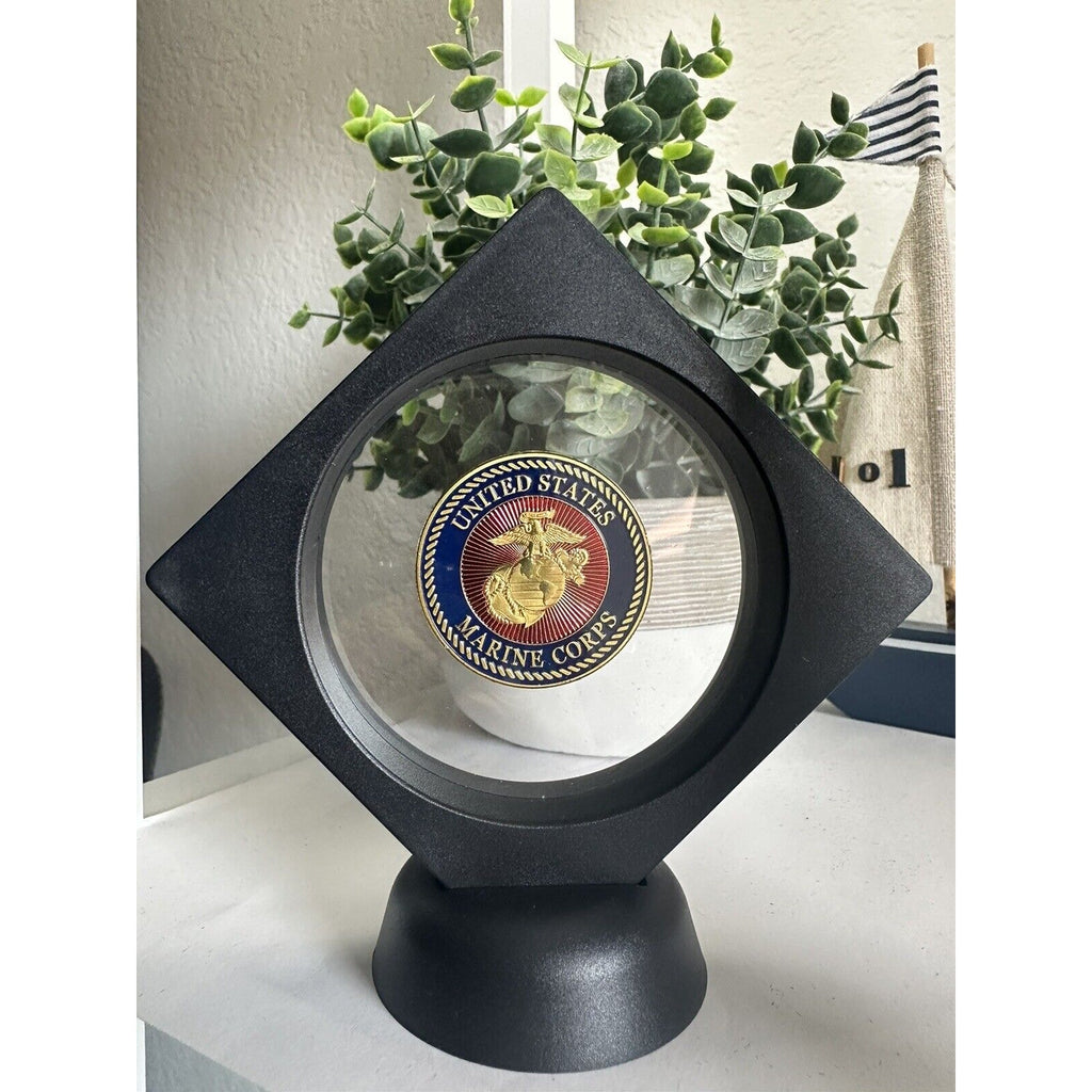 US MARINE CORPS RESERVE Challenge Coin With 3D Display Case