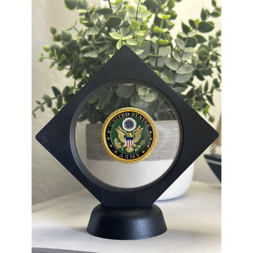 Challenge Coin Army Rank Major Coin With 3D Display Case