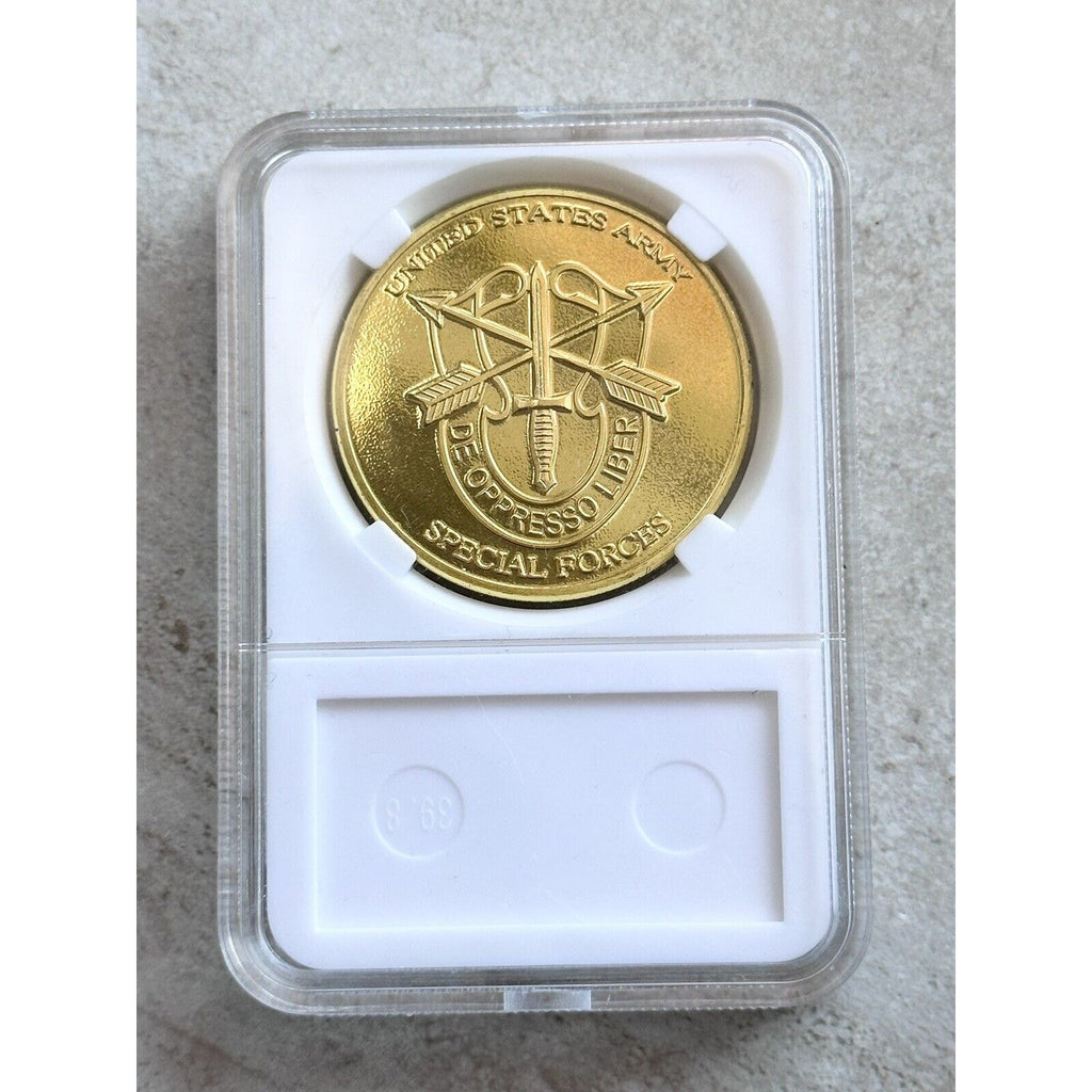 U S ARMY 5th SF SPECIAL FORCES GROUP (Airborne) Challenge Coin With Case