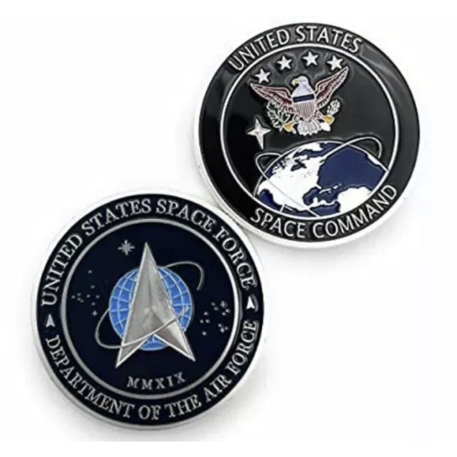 United State Space Force AIR FORCE SPACE COMMAND Challenge Coin with velvet case