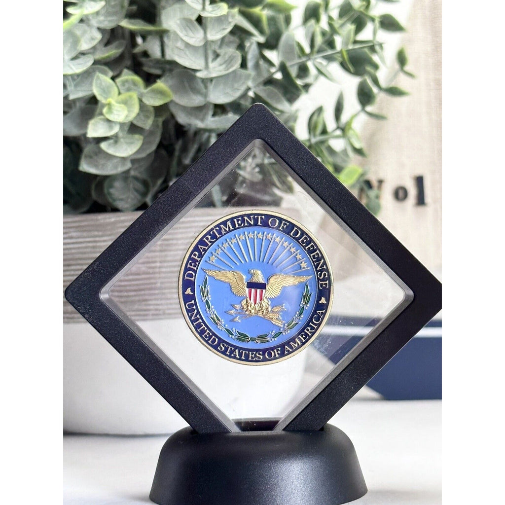 United States Department of Defense Challenge Coin With 3D Display Case