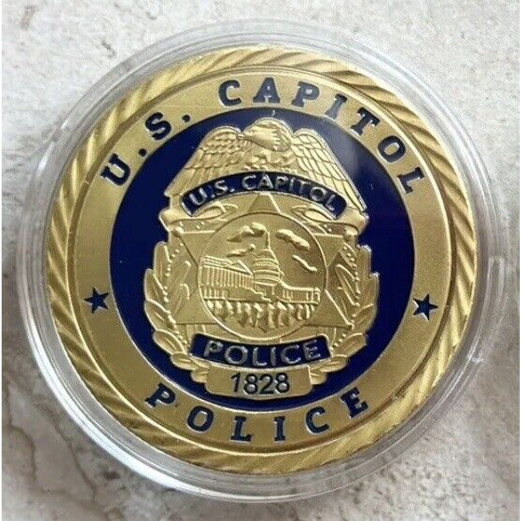 UNITED STATES US CAPITOL POLICE-Washington DC Challenge Coin With Velvet Case