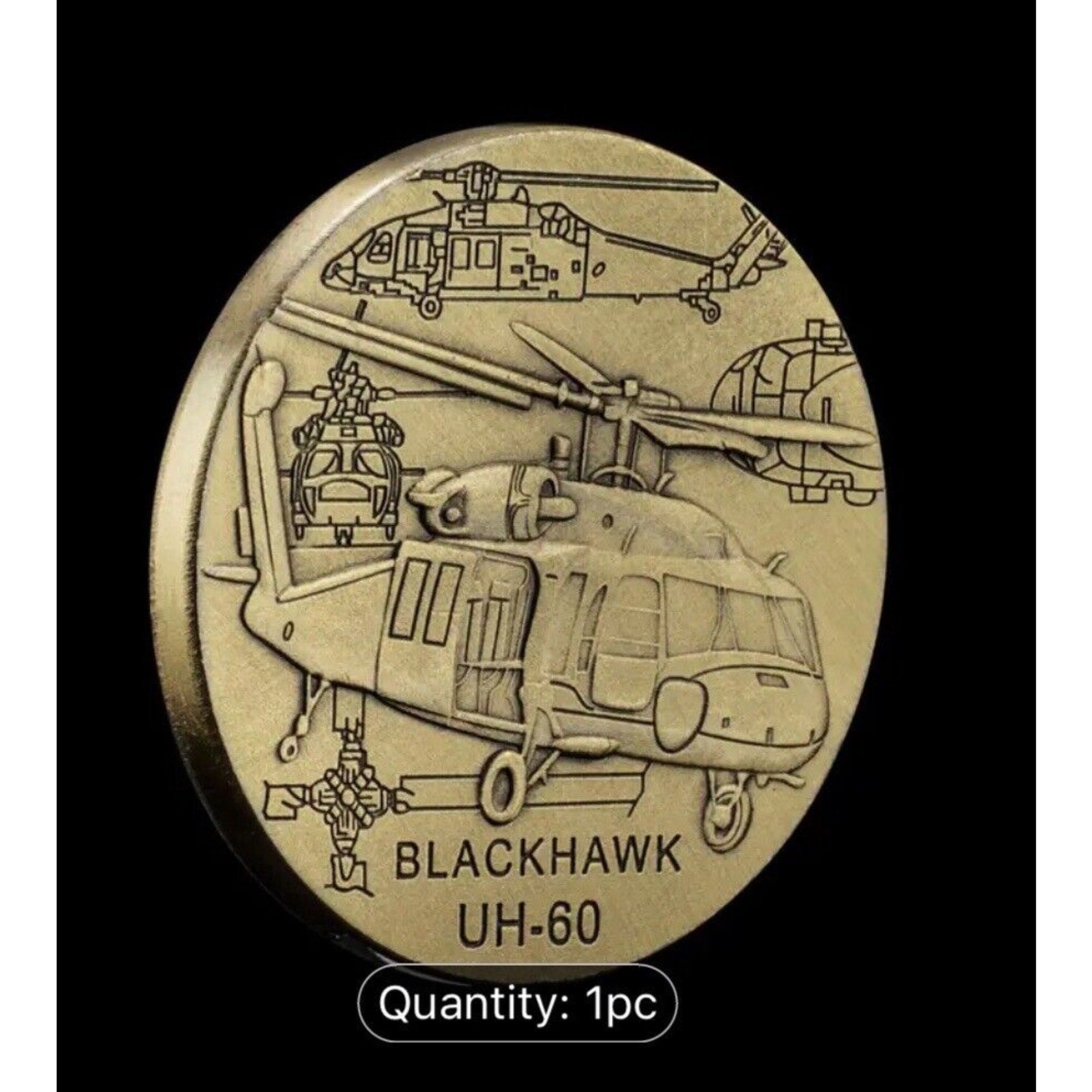 Sikorski Black Hawk UH-60 Helicopter Challenge Coin US Army Air Assault