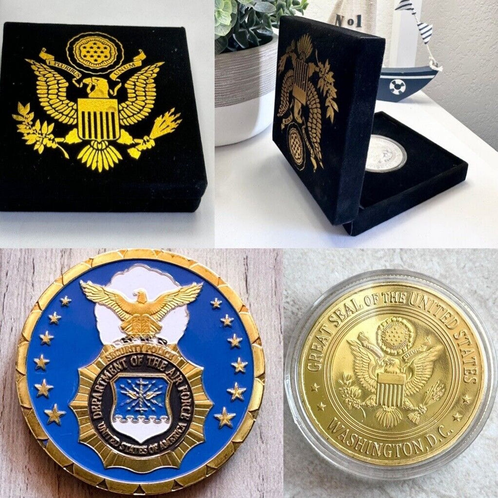 United States Air Force SECURITY FORCES Challenge Coin with special velvet case