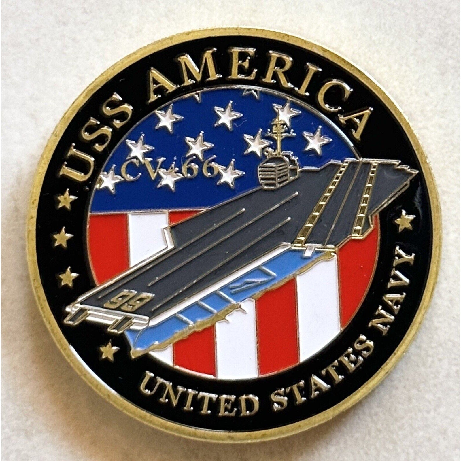US NAVY - USS AMERICA CV-66 Challenge Coin