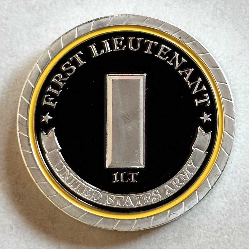 Challenge Coin Army Rank First Lieutenant Coin With Special Velvet Case