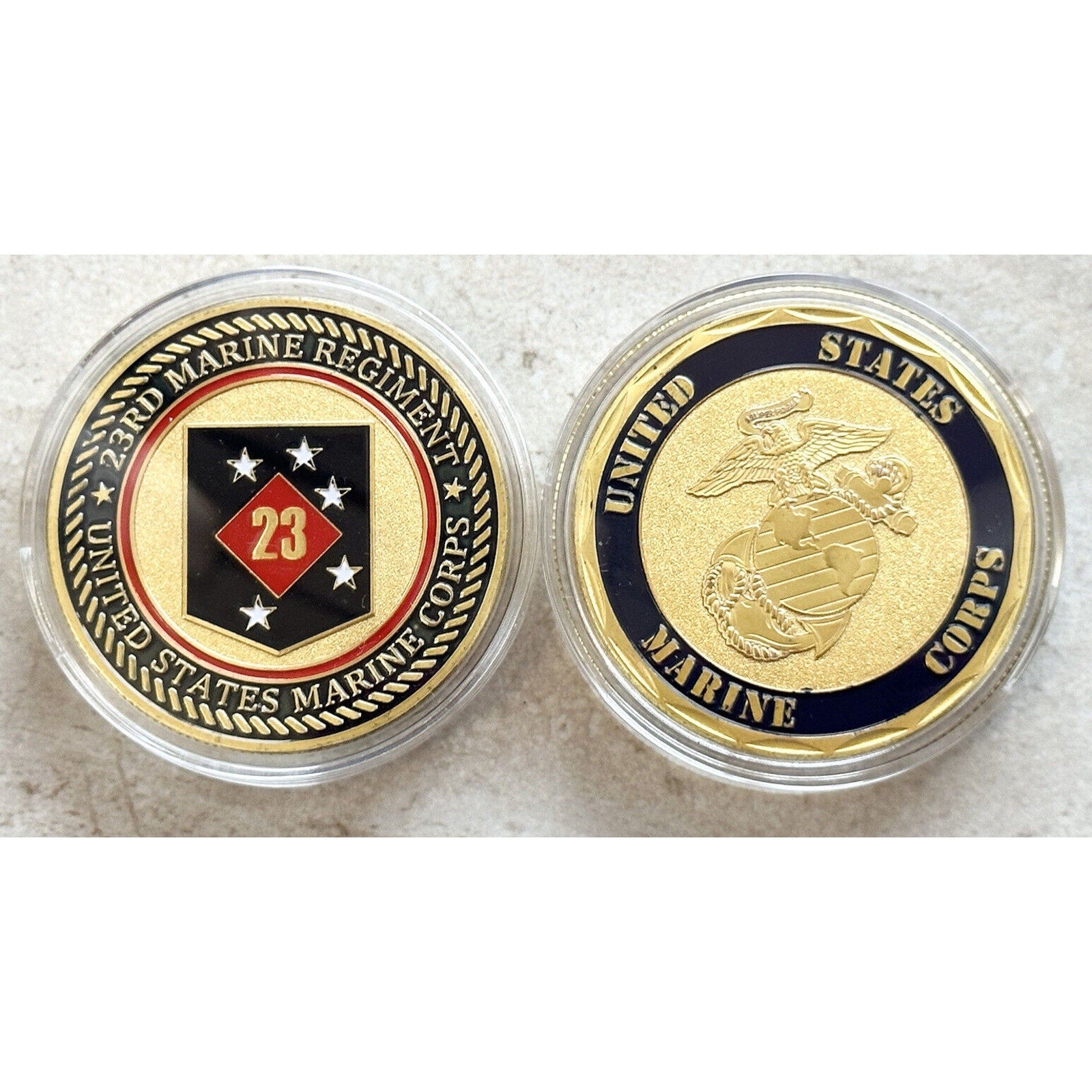 USMC US MARINE CORPS - 23rd MARINE REGIMENT Challenge Coin