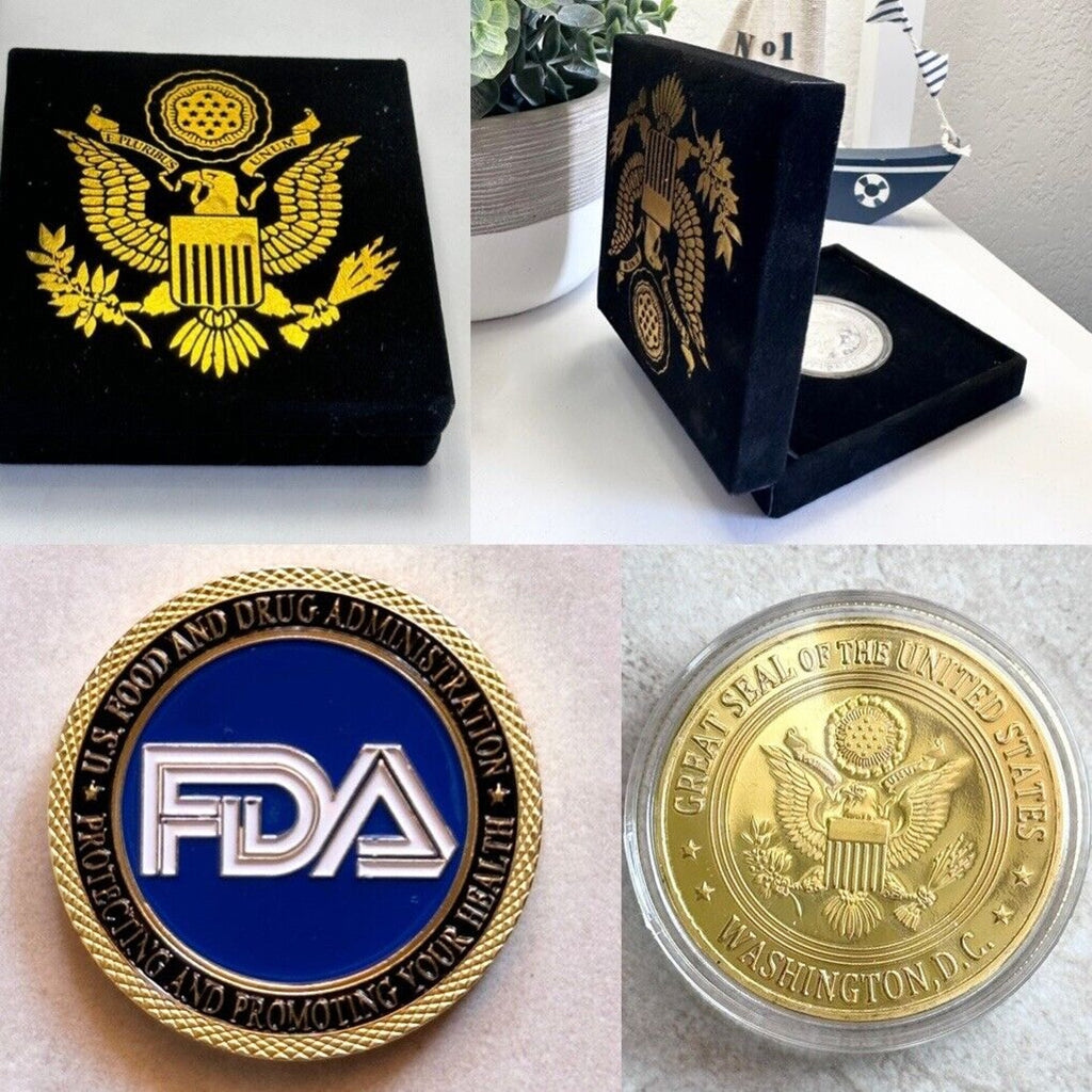 FOOD AND DRUG ADMINISTRATION (FDA) Challenge Coin With Special Velvet Case