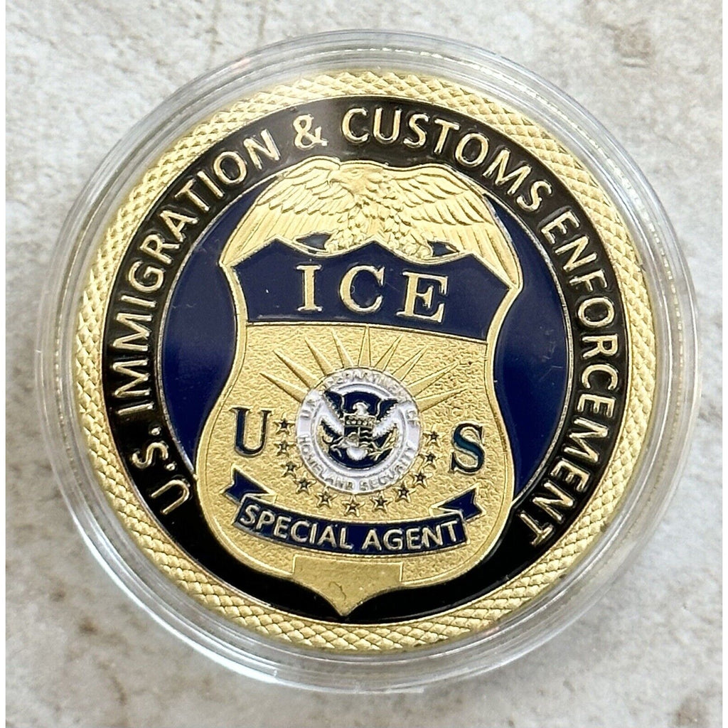 US IMMIGRATION & CUSTOMS ENFORCEMENT (ICE) Challenge Coin with case