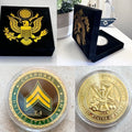 US Army Corporal E4 Challenge Coin With special velvet presentation box