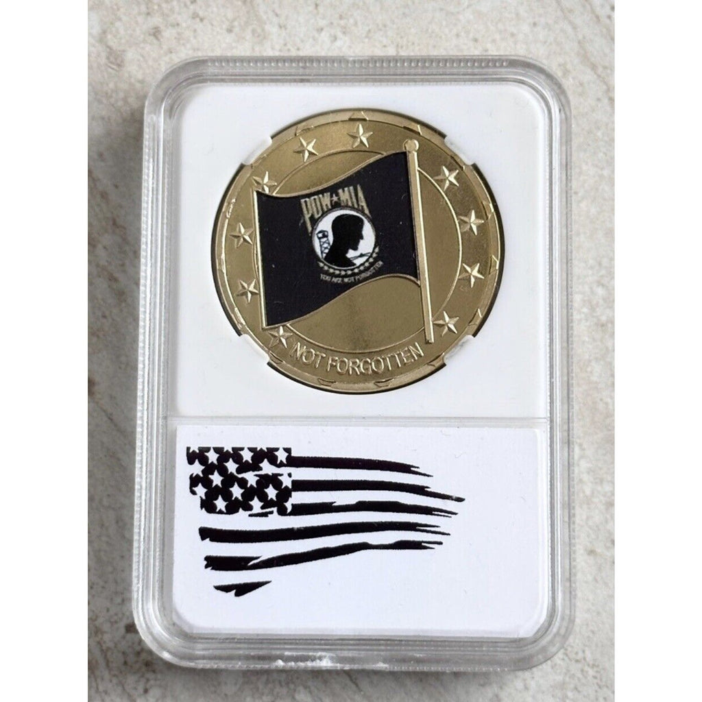 MEMORIAL DAY POW - MIA Not Forgotten Challenge Coin With Cas4.
