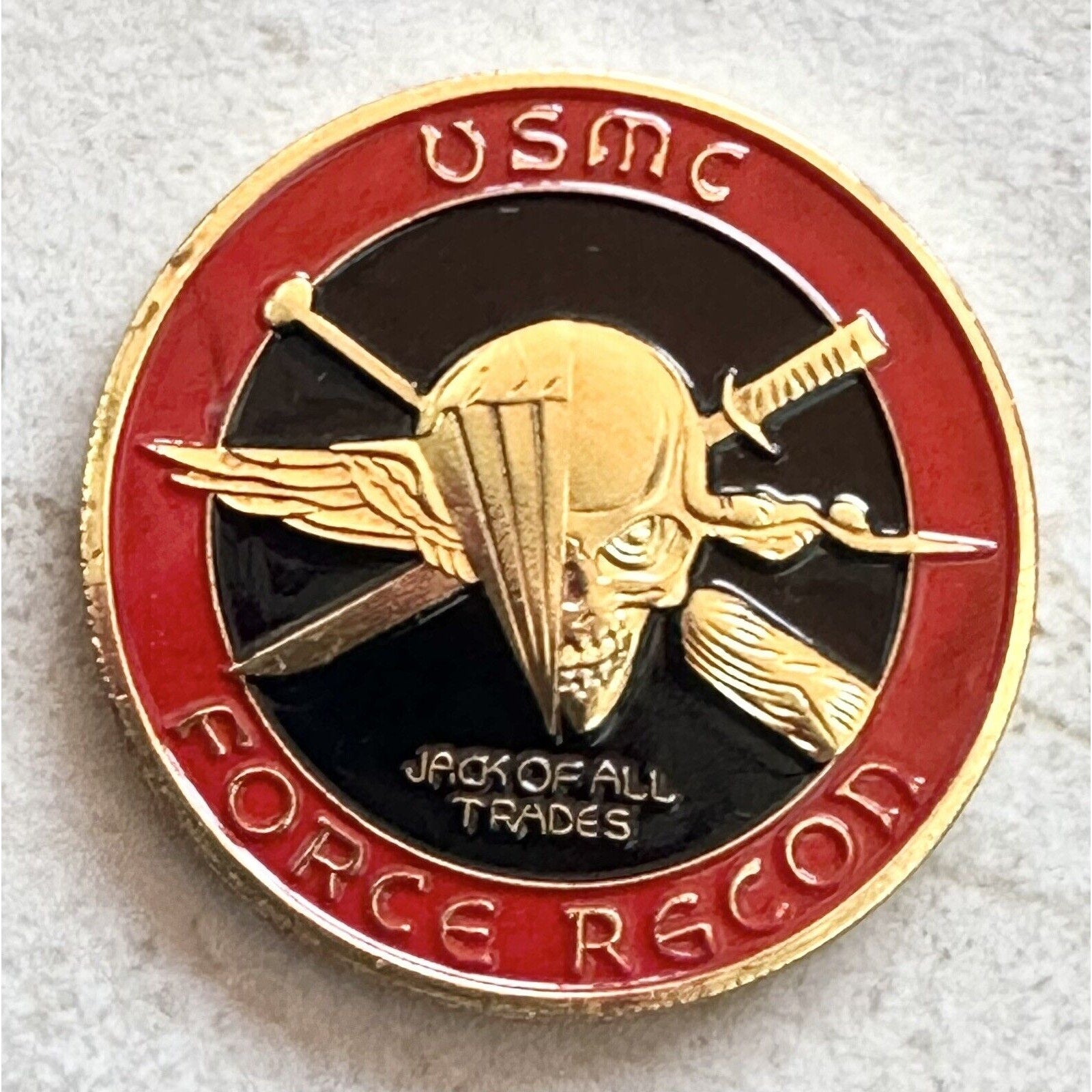 NEW USMC U.S. Marine Corps Force Recon Challenge Coin USMC