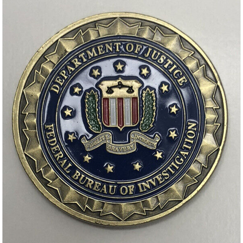 FBI Challenge Coin United States DOJ + Free Coin See Next Pic.